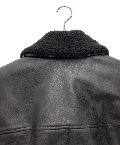 ZARA（ザラ）ZARA (ザラ) フェイクレザーブルゾン ブラック サイズ:SIZE Mの古着・服飾アイテム