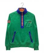 POLO RALPH LAURENポロ・ラルフローレン）の古着「ハーフジップスウェット」｜グリーン×ブルー