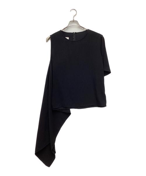 MM6 Maison Margiela（エムエムシックスメゾンマルジェラ）MM6 Maison Margiela (エムエムシックスメゾンマルジェラ) アシンメトリーブラウス ブラック サイズ:SIZE 36の古着・服飾アイテム