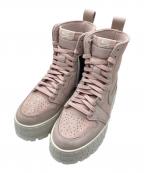 NIKEナイキ）の古着「ハイカットスニーカー JORDAN BRAND WMNS AIR JORDAN 1 BROOKLYN PINK OXFORD/PHANTOM-PINK OXFORD」｜ピンク