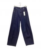 NEON SIGNネオンサイン）の古着「One wash Wide denim slacks」｜ネイビー