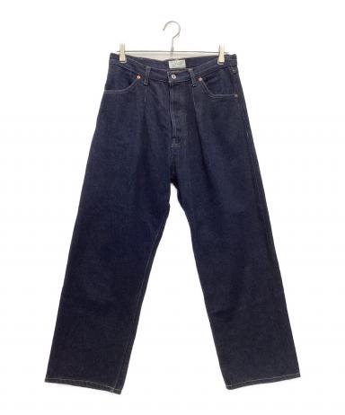 HERILL（ヘリル）HL デニム タックパンツ ジーンズ 中古・古着通販】HERILL (ヘリル) 4PK デニムタックパンツ ネイビー