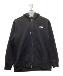 THE NORTH FACE（ザ ノース フェイス）の古着「スウェットスクエアロゴフルジップ」｜ブラック