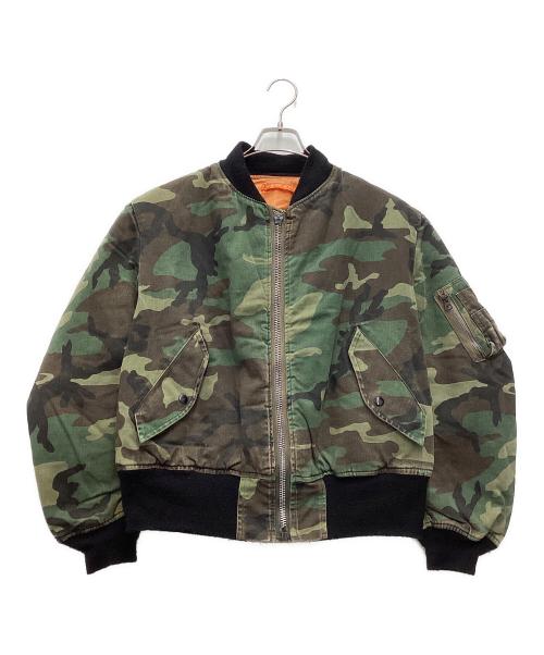 ALPHA（アルファ）ALPHA (アルファ) フライトジャケット 80s IDEALジップ オリーブ サイズ:SIZE 不明の古着・服飾アイテム