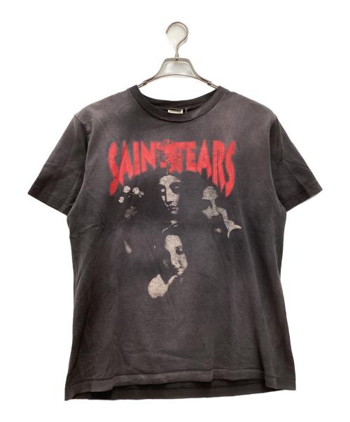 ©SAINT M××××××（-）©SAINT M×××××× (-) 半袖カットソー ブラック サイズ:SIZE Sの古着・服飾アイテム