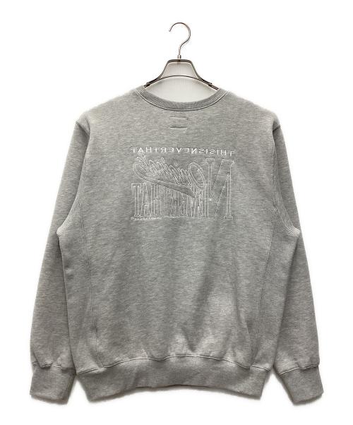 thisisneverthat（ディスイズネバーザット）thisisneverthat (ディスイズネバーザット) クルーネックスウェット グレー サイズ:SIZE Lの古着・服飾アイテム