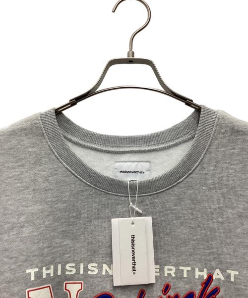 thisisneverthat（ディスイズネバーザット）thisisneverthat (ディスイズネバーザット) クルーネックスウェット グレー サイズ:SIZE Lの古着・服飾アイテム