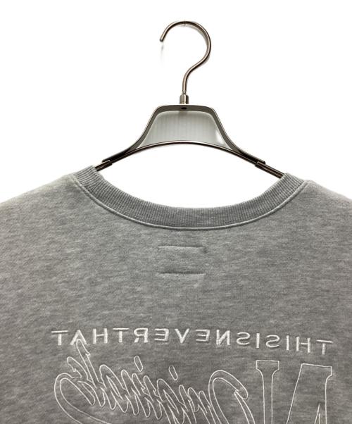 thisisneverthat（ディスイズネバーザット）thisisneverthat (ディスイズネバーザット) クルーネックスウェット グレー サイズ:SIZE Lの古着・服飾アイテム