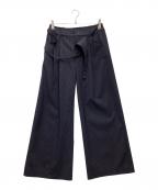 LAGUA GEMラグアジェム）の古着「WAIST DESIGN STRIPE スラックス」｜ネイビー