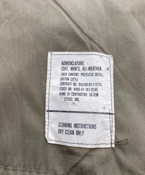 US ARMY（ユーエスアーミー）US ARMY (ユーエスアーミー) オールウェザーコート 80s ベージュ サイズ:SIZE 38の古着・服飾アイテム