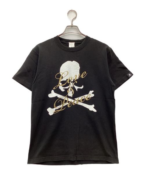 Mastermind JAPAN（マスターマインド ジャパン）Mastermind JAPAN (マスターマインド ジャパン) LOVE AND PEACE 半袖Tシャツ ブラック サイズ:SIZE Mの古着・服飾アイテム