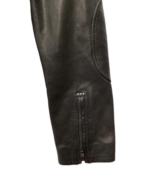 DIESEL（ディーゼル）DIESEL (ディーゼル) 切替レザージャケット ブラウン×ブラック サイズ:SIZE Sの古着・服飾アイテム