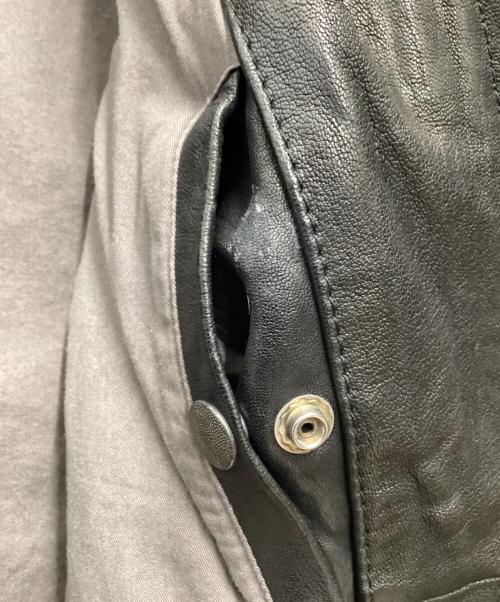 DIESEL（ディーゼル）DIESEL (ディーゼル) 切替レザージャケット ブラウン×ブラック サイズ:SIZE Sの古着・服飾アイテム