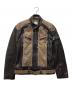 DIESEL（ディーゼル）の古着「切替レザージャケット」｜ブラウン×ブラック