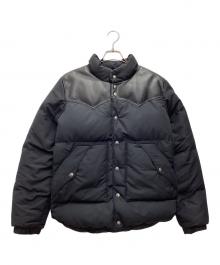 Schott×Ron Herman（ショット×ロンハーマン）の古着「レザーダウンジャケット USA製」｜ネイビー