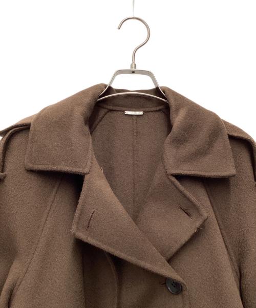 Snidel（スナイデル）Snidel (スナイデル) ウロコカシミヤスタンドカラーコート ブラウン サイズ:SIZE 1の古着・服飾アイテム
