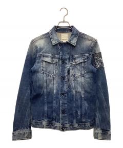 Diesel ディーゼル テーラード ジャケット　デニム ヴィンテージ加工 中古・古着通販】DIESEL (ディーゼル) デニムテーラードジャケット