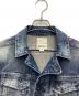 中古・古着 DIESEL (ディーゼル) ペイントデニムジャケット ブルー サイズ:SIZE S：6000円