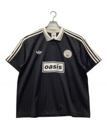 adidas Originals×oasis（アディダスオリジナル×オアシス）の古着「TOUR live'25 Jacquard Jersey 半袖シャツ」｜ブラック×ホワイト