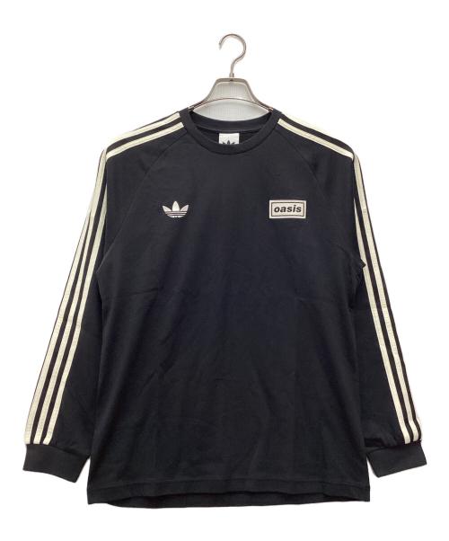 adidas Originals（アディダスオリジナル）adidas originals (アディダスオリジナル) oasis (オアシス) TOUR live'25 3-STRIPE長袖カットソー ブラック サイズ:SIZE XXLの古着・服飾アイテム