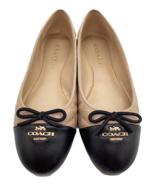 COACH（コーチ）COACH (コーチ) バレエフラットシューズ ベージュ サイズ:SIZE 5.5Cの古着・服飾アイテム