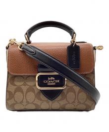 COACH（コーチ）の古着「ショルダーバッグ モーガン トップ ハンドル サッチェル」｜ブラウン