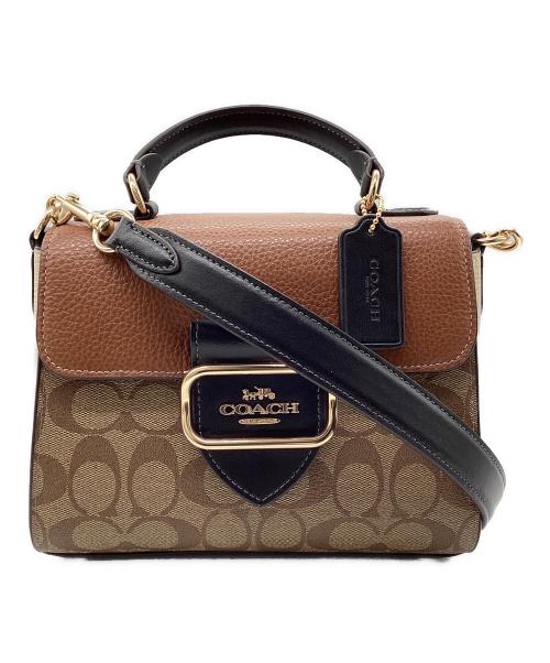 COACH（コーチ）COACH (コーチ) ショルダーバッグ モーガン トップ ハンドル サッチェル ブラウンの古着・服飾アイテム
