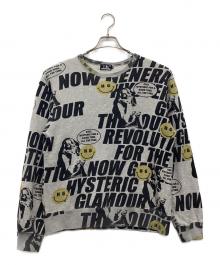 Hysteric Glamour（ヒステリックグラマー）の古着「スウェット」｜グレー×ブラック