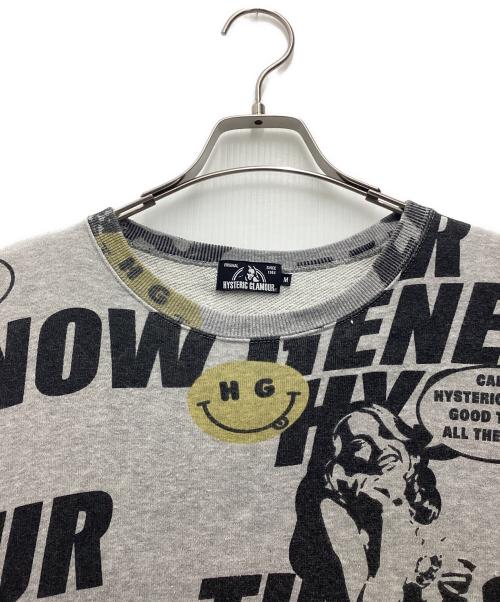 Hysteric Glamour（ヒステリックグラマー）Hysteric Glamour (ヒステリックグラマー) スウェット グレー×ブラック サイズ:SIZE Mの古着・服飾アイテム