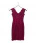 TADASHI SHOJI (タダシ ショージ) レース ウエストデザイン ワンピース ショッキングピンク サイズ:SIZE 4：8000円