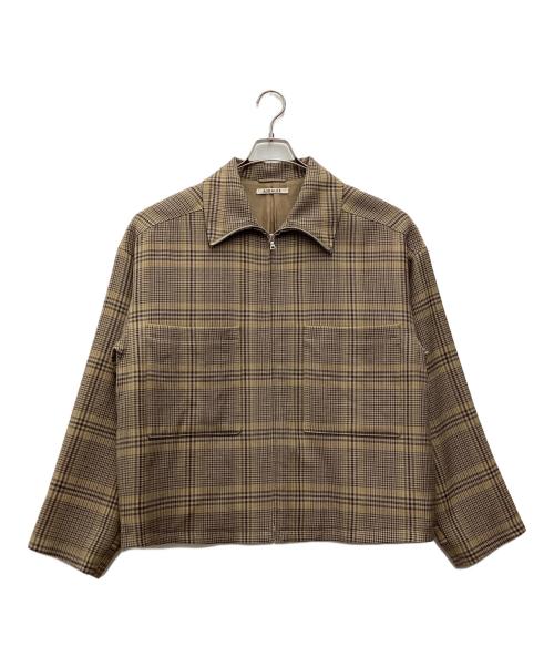 AURALEE（オーラリー）AURALEE (オーラリー) ブルゾン ブラウン×カーキ サイズ:SIZE 4の古着・服飾アイテム