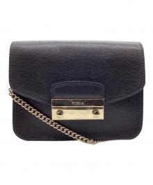 FURLA（フルラ）の古着「チェーンショルダーバッグ メトロポリス」｜ブラック