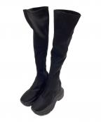 YELLOイエロ）の古着「ロングブーツ　TOKYO BLACK DOUBLE SNEAKR LONG BOOTS」｜ブラック