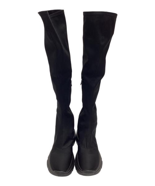 YELLO（イエロ）YELLO (イエロ) ロングブーツ　TOKYO BLACK DOUBLE SNEAKR LONG BOOTS ブラック サイズ:SIZE XLの古着・服飾アイテム