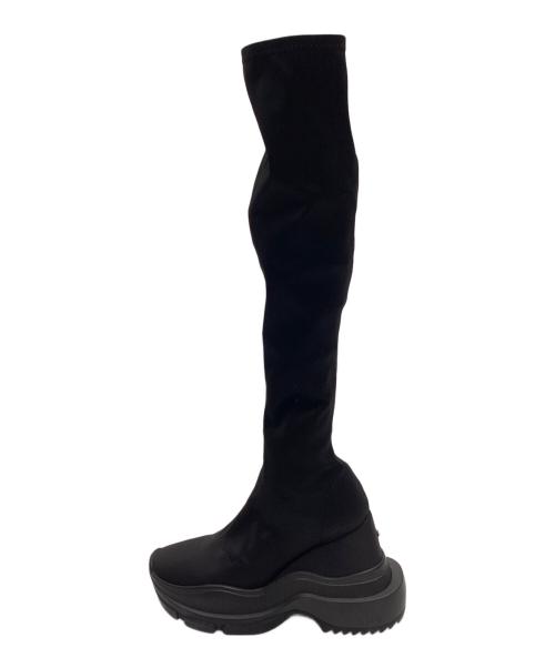 YELLO（イエロ）YELLO (イエロ) ロングブーツ　TOKYO BLACK DOUBLE SNEAKR LONG BOOTS ブラック サイズ:SIZE XLの古着・服飾アイテム
