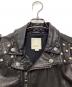 中古・古着 DIESEL (ディーゼル) スタッズライダースジャケット ブラック サイズ:SIZE S：14000円