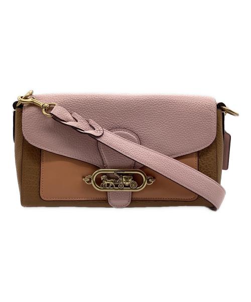 COACH（コーチ）COACH (コーチ) 2WAYバッグ ブラウン×ピンクの古着・服飾アイテム