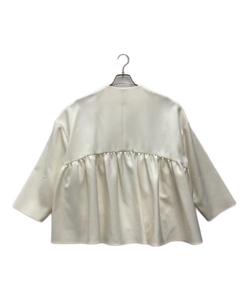 YORI（ヨリ）yori (ヨリ) ダブルクロスワイドジャケット ホワイト サイズ:SIZE FREEの古着・服飾アイテム