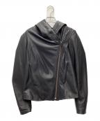 HELMUT LANGヘルムートラング）の古着「フーデッドレザージャケット」｜ブラック