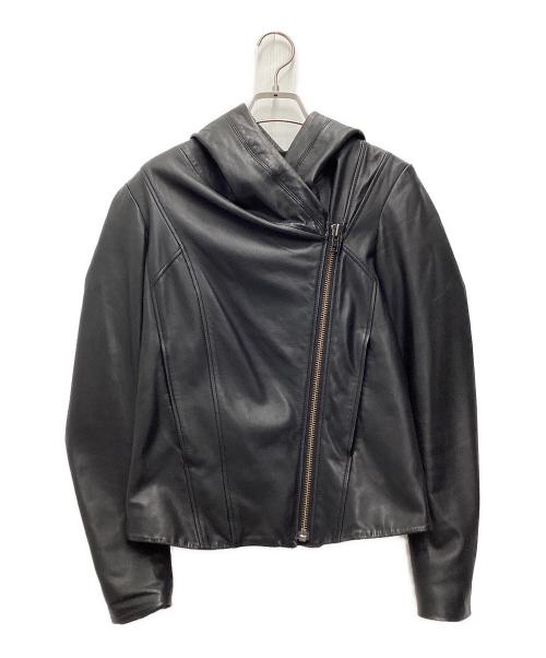 HELMUT LANG（ヘルムートラング）HELMUT LANG (ヘルムートラング) フーデッドレザージャケット ブラック サイズ:SIZE Pの古着・服飾アイテム