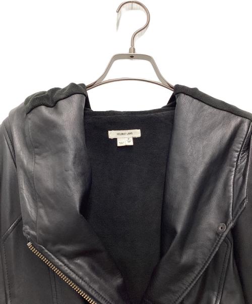 HELMUT LANG（ヘルムートラング）HELMUT LANG (ヘルムートラング) フーデッドレザージャケット ブラック サイズ:SIZE Pの古着・服飾アイテム