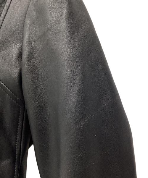 HELMUT LANG（ヘルムートラング）HELMUT LANG (ヘルムートラング) フーデッドレザージャケット ブラック サイズ:SIZE Pの古着・服飾アイテム