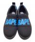A BATHING APE (アベイシングエイプ) スリッポン ブラック×ブルー サイズ:SIZE 23cm：8000円