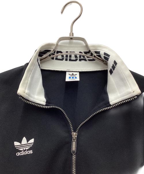 adidas（アディダス）adidas (アディダス) トラックジャケット デサント製 ブラック×ホワイト サイズ:SIZE 94-5(L)の古着・服飾アイテム