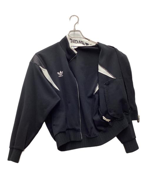 adidas（アディダス）adidas (アディダス) トラックジャケット デサント製 ブラック×ホワイト サイズ:SIZE 94-5(L)の古着・服飾アイテム