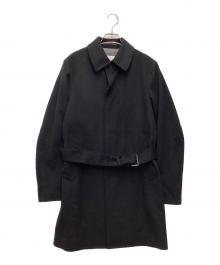 EDIFICE（エディフィス）の古着「カシミヤ混ウールステンカラーコート」｜ブラック