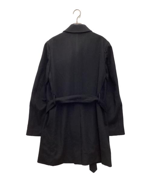 EDIFICE（エディフィス）EDIFICE (エディフィス) カシミヤ混ウールステンカラーコート ブラック サイズ:SIZE 44の古着・服飾アイテム