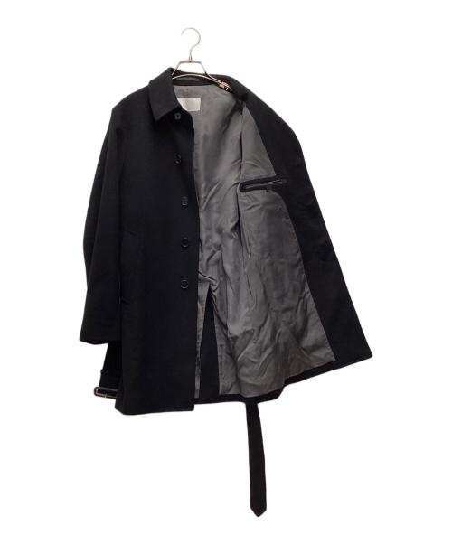 EDIFICE（エディフィス）EDIFICE (エディフィス) カシミヤ混ウールステンカラーコート ブラック サイズ:SIZE 44の古着・服飾アイテム