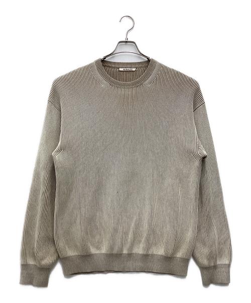 AURALEE（オーラリー）AURALEE (オーラリー) SUPER HARD TWIST RIB KNIT P/O 長袖カットソー ベージュ サイズ:SIZE 4の古着・服飾アイテム