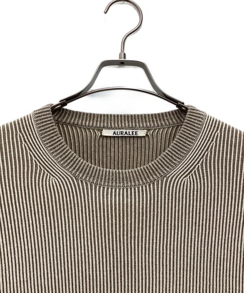 AURALEE（オーラリー）AURALEE (オーラリー) SUPER HARD TWIST RIB KNIT P/O 長袖カットソー ベージュ サイズ:SIZE 4の古着・服飾アイテム